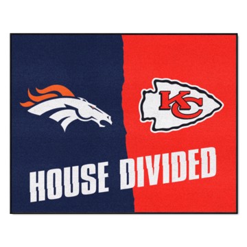 Picture of NFL House Divided - Broncos / Chiefs House Divided Mat