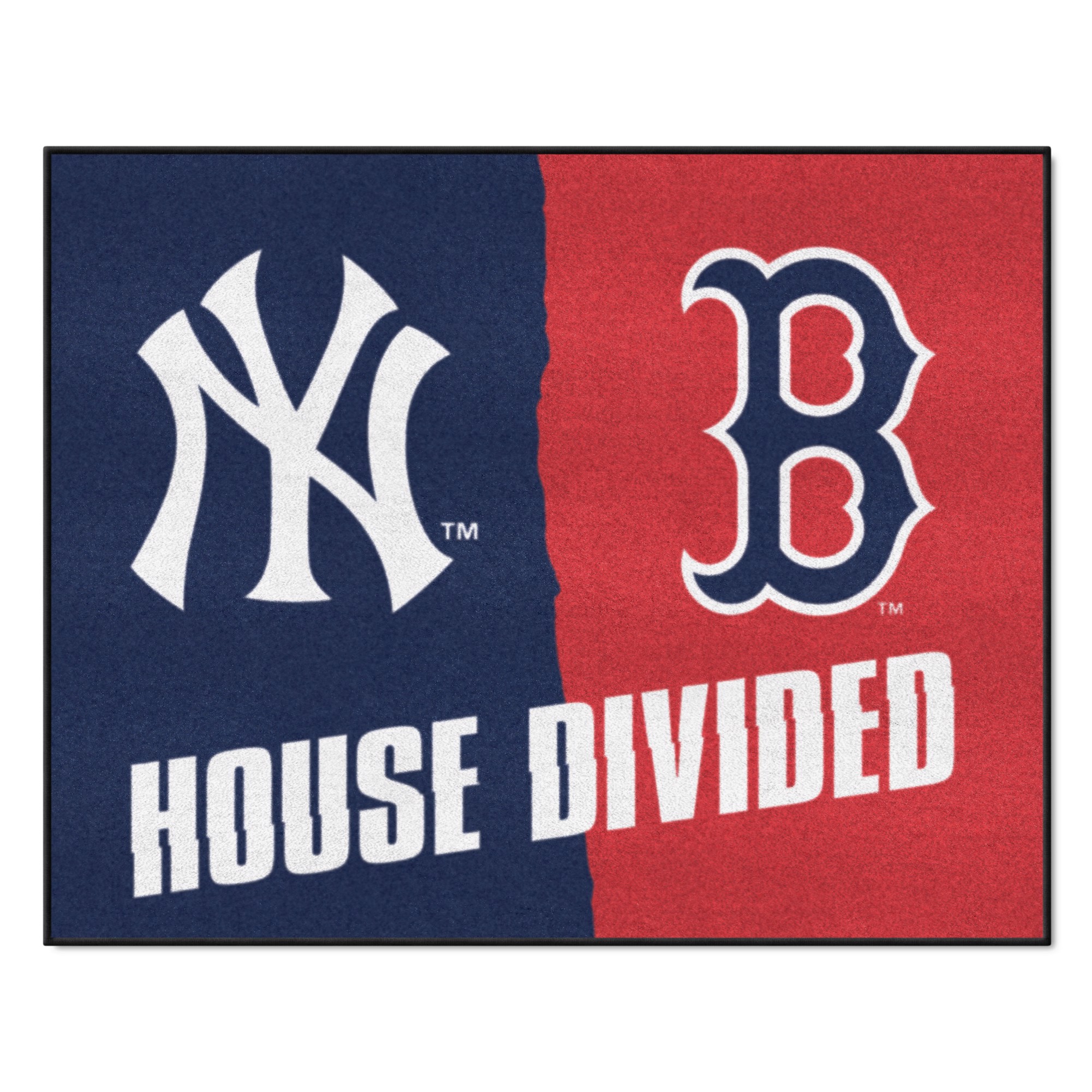 MLB House Divided Mat - Yankees / Red Sox