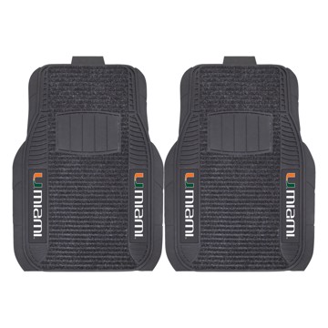 Picture of Miami Hurricanes 2-pc Deluxe Car Mat Set