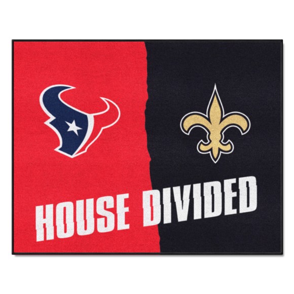 Picture of NFL House Divided - Texans / Saints House Divided Mat