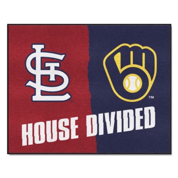 Picture of MLB House Divided - Cardinals / Brewers House Divided Mat