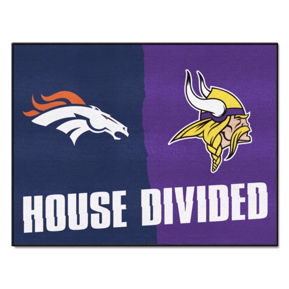 Picture of NFL House Divided - Broncos / Vikings House Divided Mat