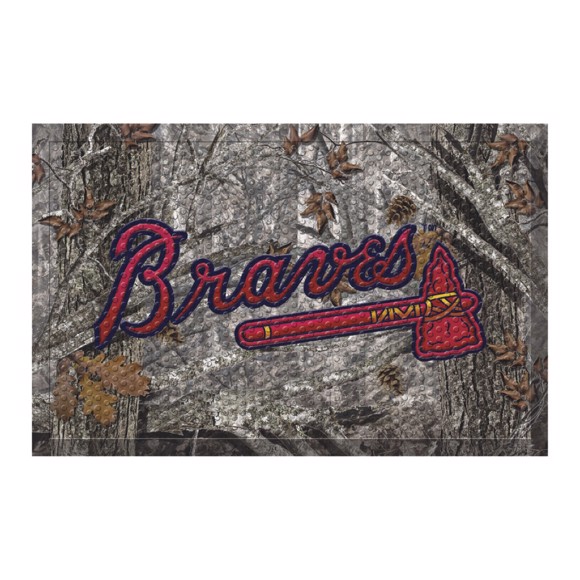 Atlanta Braves Scraper Mat 19x30 - Camo