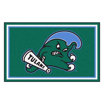 Picture of Tulane Green Wave 4X6 Plush Rug