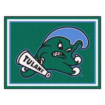 Picture of Tulane Green Wave 8X10 Plush Rug