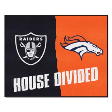 Picture of NFL House Divided - Raiders / Broncos House Divided Mat