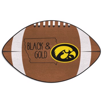 Picture of Iowa Hawkeyes Southern Style Football Mat