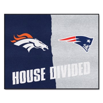 Picture of NFL House Divided - Broncos / New England Patriots House Divided Mat