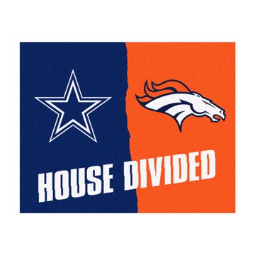 Picture of NFL House Divided - Cowboys / Broncos House Divided Mat