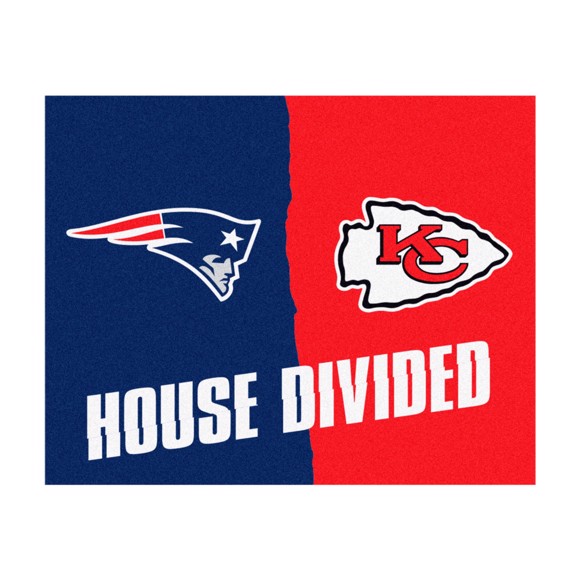 Picture of NFL House Divided - Patriots / chiefs House Divided Mat