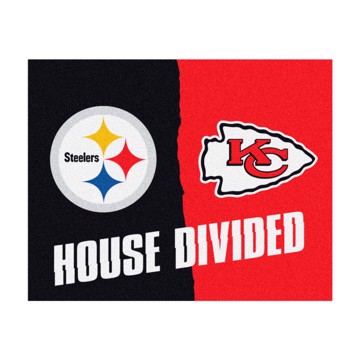 Picture of NFL House Divided - Steelers /Chiefs House Divided Mat