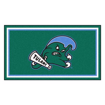 Picture of Tulane Green Wave 3X5 Plush Rug