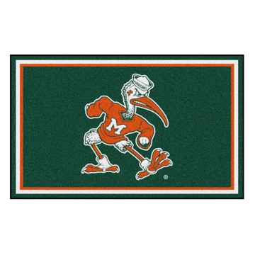 Picture of Miami Hurricanes 4x6 Rug