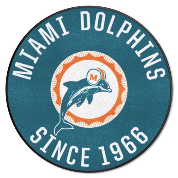 Picture of Miami Dolphins Roundel Mat - Retro Collection