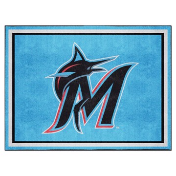 Picture of Miami Marlins 8X10 Plush Rug