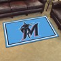Picture of Miami Marlins 4X6 Plush Rug