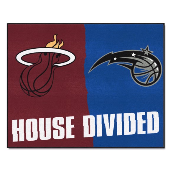 Picture of NBA House Divided -Miami Heat / Orlando Magic House Divided Mat
