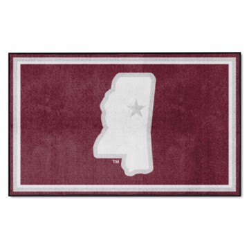 Picture of Mississippi State Bulldogs 4X6 Plush Rug
