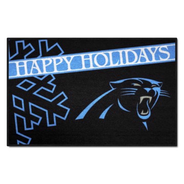 Picture of Carolina Panthers Happy Holidays Starter Mat