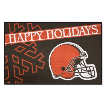 Picture of Cleveland Browns Happy Holidays Starter Mat