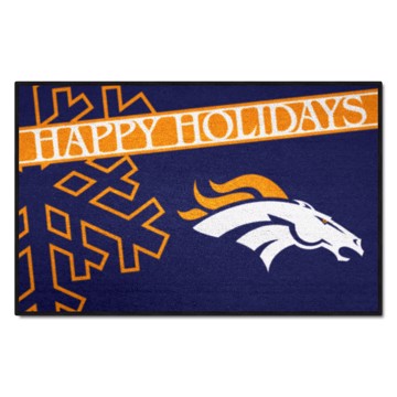 Picture of Denver Broncos Happy Holidays Starter Mat