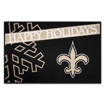 Picture of New Orleans Saints Happy Holidays Starter Mat