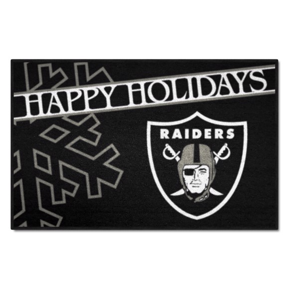 Picture of Las Vegas Raiders Happy Holidays Starter Mat