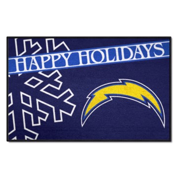Picture of Los Angeles Chargers Happy Holidays Starter Mat