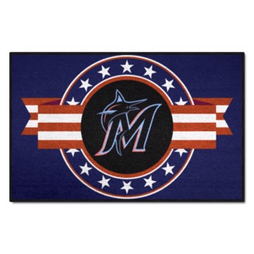 Picture of Miami Marlins Starter Mat - MLB Patriotic