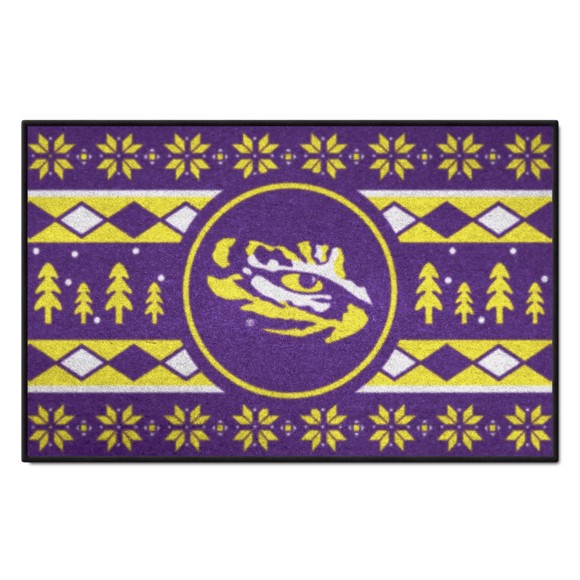 Picture of LSU Tigers Starter Mat - Holiday Sweater