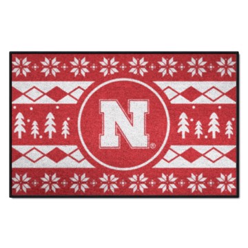 Picture of Nebraska Cornhuskers Starter Mat - Holiday Sweater