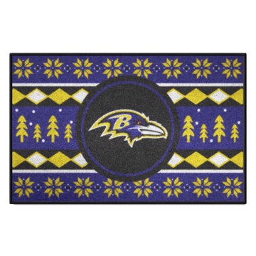 Picture of Baltimore Ravens Holiday Sweater Starter Mat