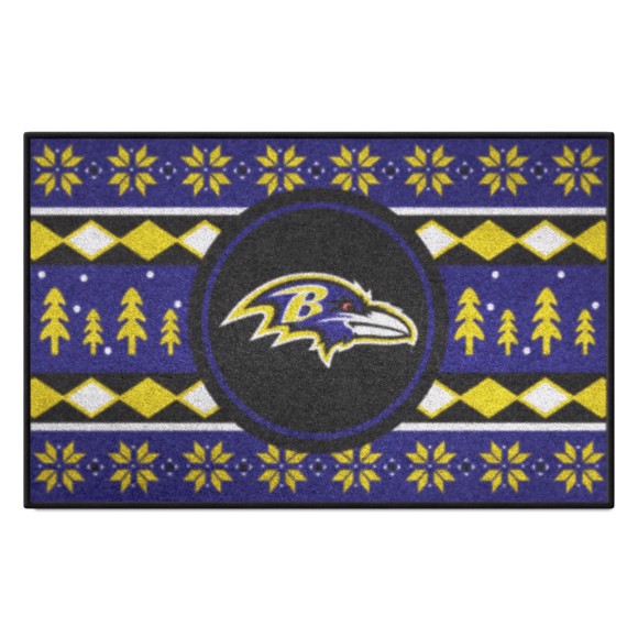 Picture of Baltimore Ravens Holiday Sweater Starter Mat
