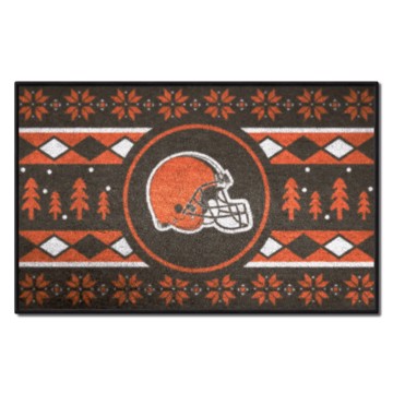 Picture of Cleveland Browns Holiday Sweater Starter Mat