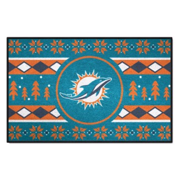Picture of Miami Dolphins Holiday Sweater Starter Mat