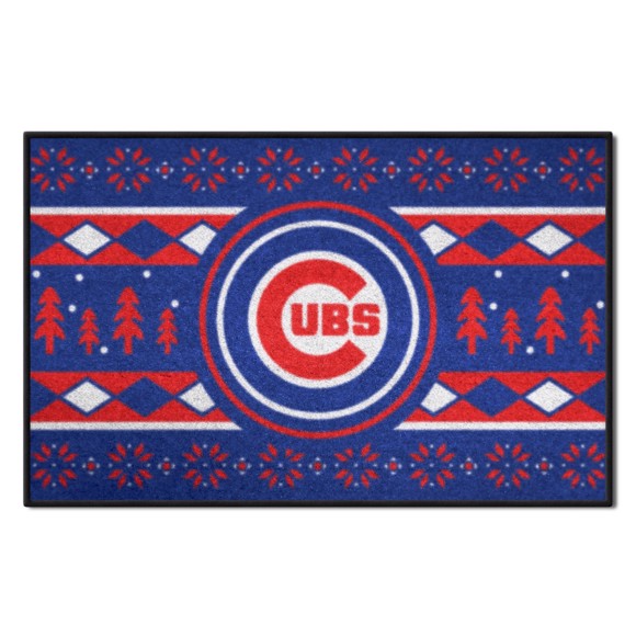 Picture of Chicago Cubs Holiday Sweater Starter Mat