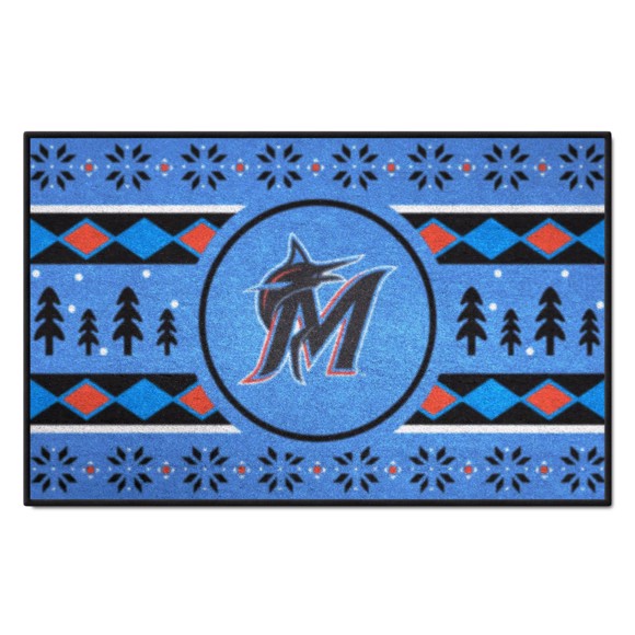 Picture of Miami Marlins Holiday Sweater Starter Mat