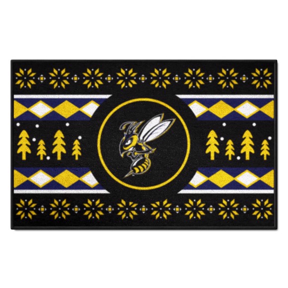 Picture of Montana State Billings Yellow Jackets Starter Mat - Holiday Sweater