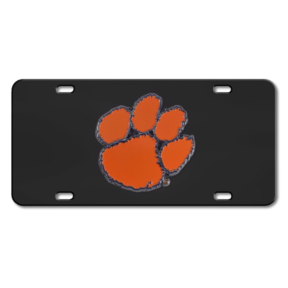 Picture of Clemson Tigers Black Diecast License Plate