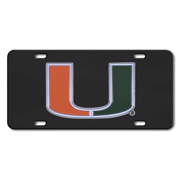 Picture of Miami Hurricanes Black Diecast License Plate