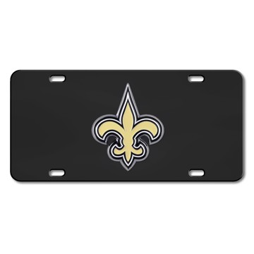 Picture of New Orleans Saints Black Diecast License Plate