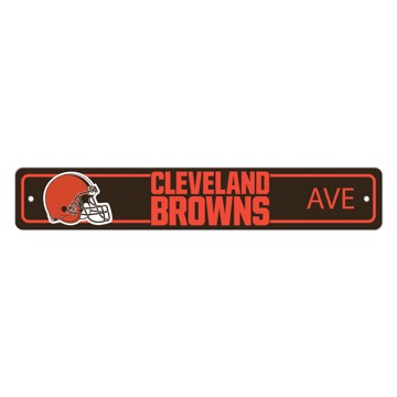 Picture of Cleveland Browns Team Color Street Sign Décor 4in. X 24in. Lightweight