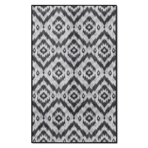 Picture of Gray & Black Abstract Diamond 4x6 Rug