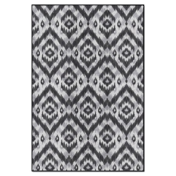 Picture of Gray & Black Abstract Diamond 5x8 Rug