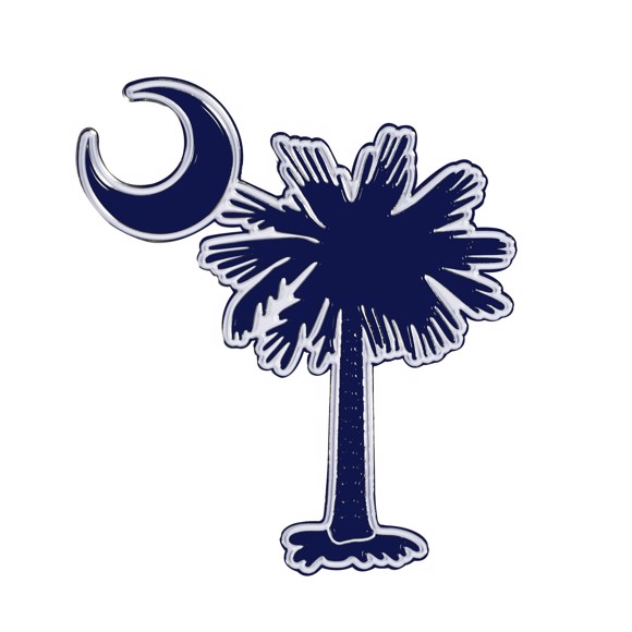 Picture of State of South Carolina - Palmetto Tree Blue Color Emblem