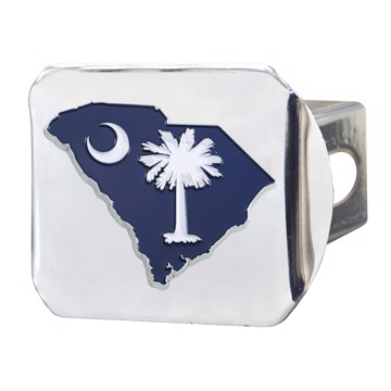 Picture of State of South Carolina - Blue Color Hitch Cover - Chrome