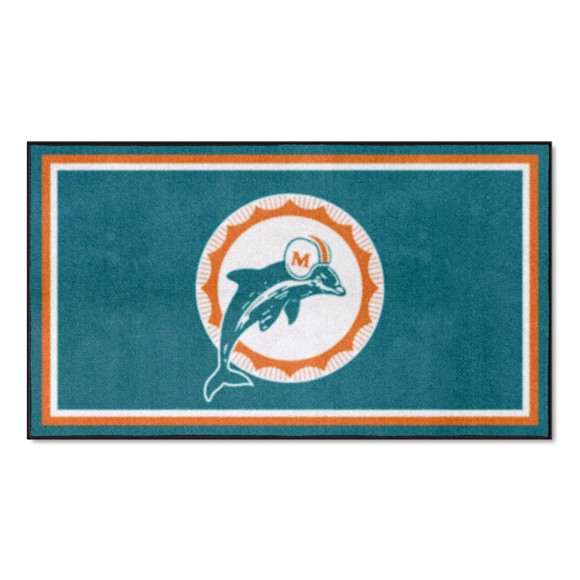 Picture of Miami Dolphins 3x5 Rug, NFL Vintage