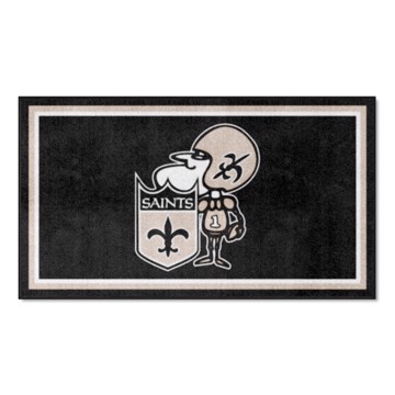 Picture of New Orleans Saints 3X5 Plush Rug - Retro Collection