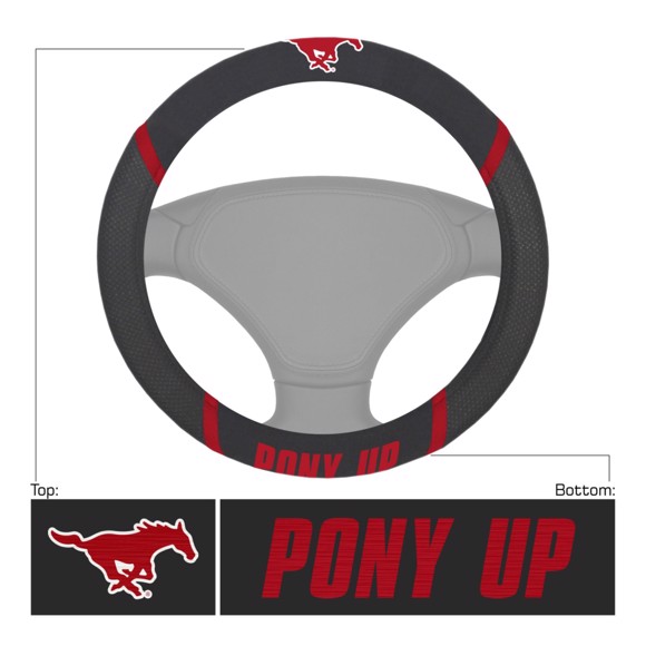 Picture of SMU Mustangs Steering Wheel Cover
