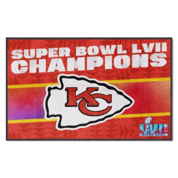 Picture of Kansas City Chiefs Super Bowl LVII 4X6 Logo Mat - Landscape